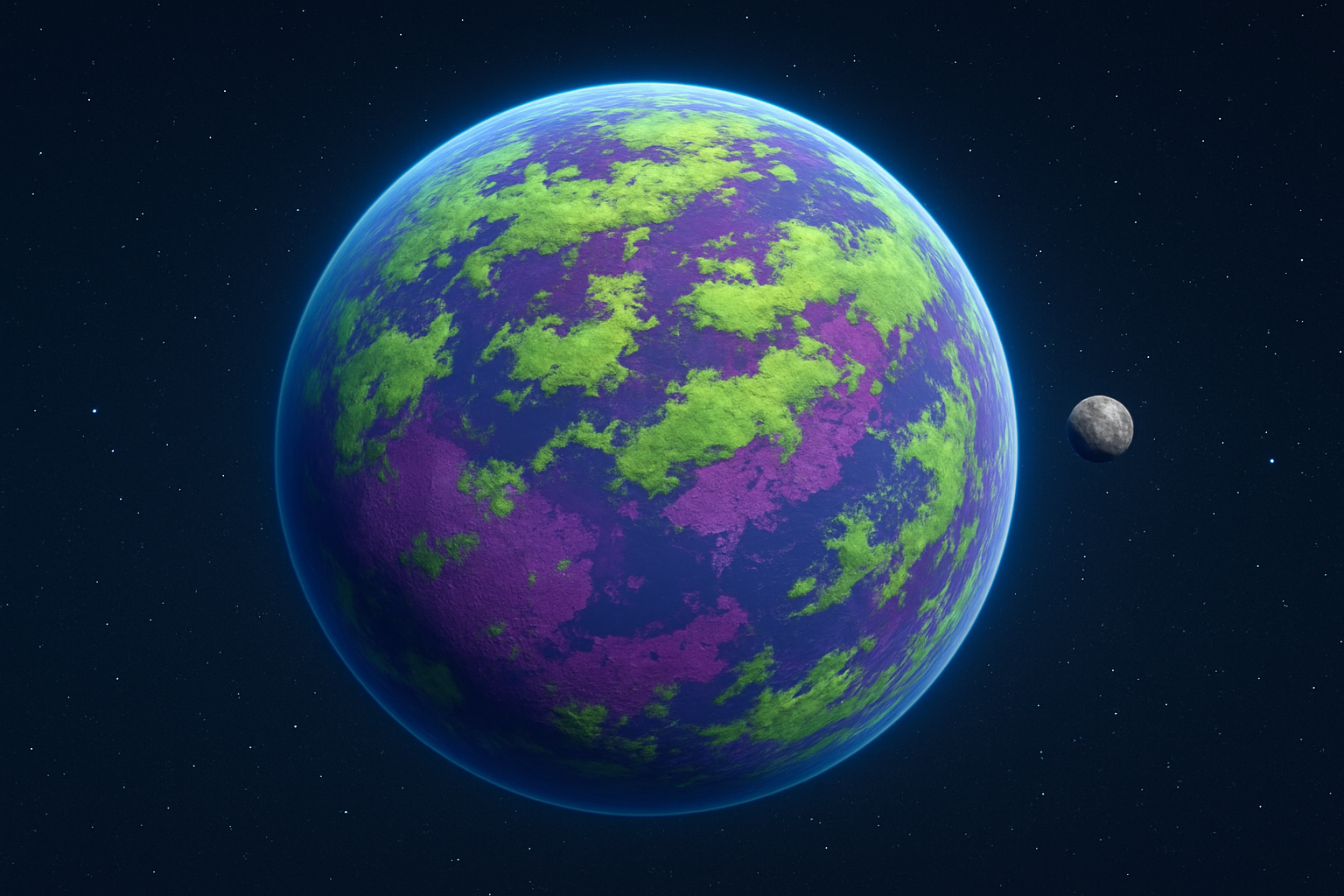 Close up view of Planet Rylos surface